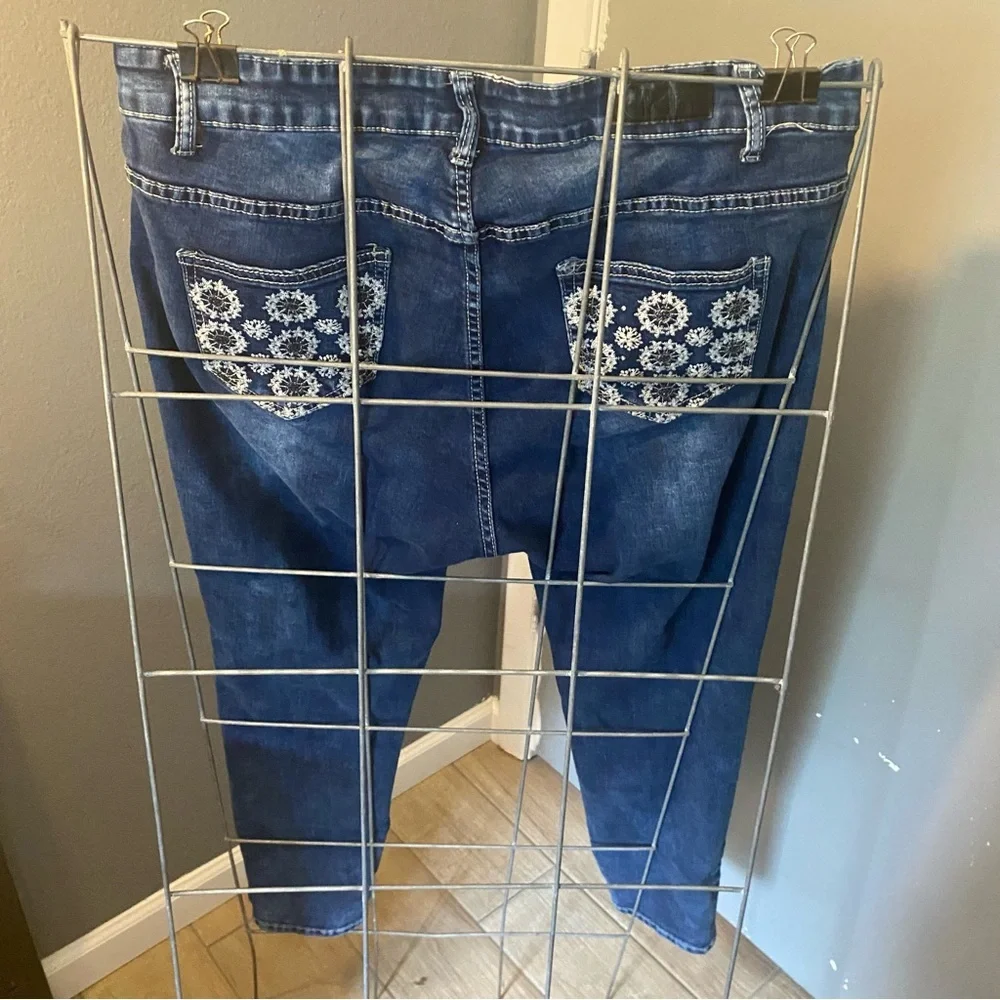 Jeans from dkin‎ Size 16W Distressed Straight Leg Cute with tight roll cuff